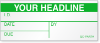 Custom Add Headline Text Calibration Label