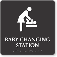 Baby Changing Station TactileTouch Braille Sign