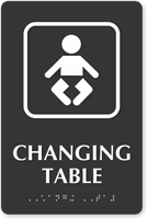 Braille Changing Table Sign With Graphic 