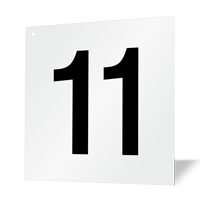 Hanging Aisle Sign: Number 11   Double Sided
