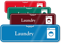 Laundry Hospital Showcase Sign