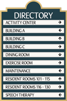 Custom Directory Sign, Changeable Inserts 10 Panel