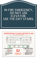Use Stairs   Do Not Use Elevator Sign