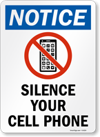 Silence Your Cell Phone Sign