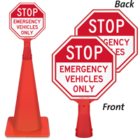 Emergency Vehicles Only Stop Sign