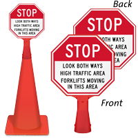 Look Both Ways High Traffic Area Sign