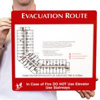 Evacuation Map Sign Holder Frame