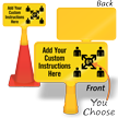 Add Your Custom Social Distancing Instructions ConeBoss Sign