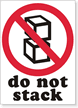 Do Not Stack Label