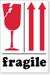 Fragile Cracked Glass Label