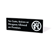 No Guns Knives Weapons Sign