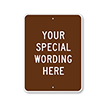 Custom Brown Vertical Template Parking Sign