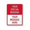 Custom Red Split Template Parking Sign