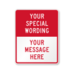 Custom Red Split Template Parking Sign