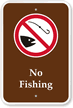 No Fishing Allowed Campground Park Sign