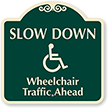 Slow Down Wheelchair Traffic SignatureSign