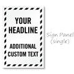 Add Headline and Additional Text Custom Sidewalk Sign