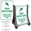 Add Instructions with Arrow Custom Sidewalk Sign