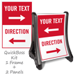 Add Your Text with Directional Arrow Custom Sidewalk Sign