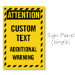 Attention Add Text and Warning Custom Sidewalk Sign