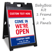 Come In We Are Open BigBoss Portable Custom Sidewalk Sign