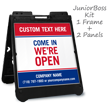 Come In We Are Open BigBoss Portable Custom Sidewalk Sign