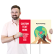 Custom Activism Yard Sign With Symbol Of Unity
