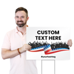 Custom Activism Yard Sign With USA Flag Graphic