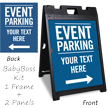 Custom Event Parking Sign Insert, Directional Arrows