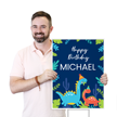 Custom Happy Birthday Sign Add Your Name With Graphic