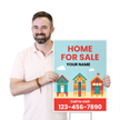 Custom Home For Sale Real Estate Vertical Yard Sign