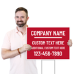 Custom Horizontal Add Company Name Text Phone Number