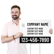 Custom Horizontal Company Logo Name Text Number Color