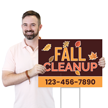 Custom Horizontal Fall Cleanup Add Your Mobile Number