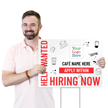 Custom Horizontal Hiring Now Apply Within Yard Sign