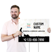 Custom Horizontal Landscaping Logo Add Name Number