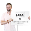 Custom Horizontal Upload Logo Add Name Tag Line Here