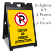 Custom No Parking Sidewalk Sign Insert