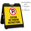 Custom No Parking Sidewalk Sign Insert