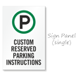 Custom Reserved Parking Sidewalk Sign Insert