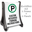 Custom Reserved Parking Sidewalk Sign Insert