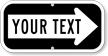 Custom Right Arrow Mini Sign Template