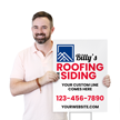 Custom Roofing Add Company Name Text Contact Details