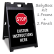 Custom Stop Parking Sidewalk Sign