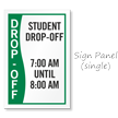 Custom Student Drop-Off Timings Sidewalk Sign Insert