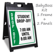 Custom Student Drop-Off Timings Sidewalk Sign Insert