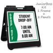 Custom Student Drop-Off Timings Sidewalk Sign Insert