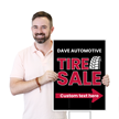Custom Tire Sale Yard Sign Add Name Text And Right Arrow