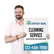 Custom Vertical Cleaning Service Add Name Text Number