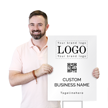 Custom Vertical Upload Logo Add Name Tag Line Here